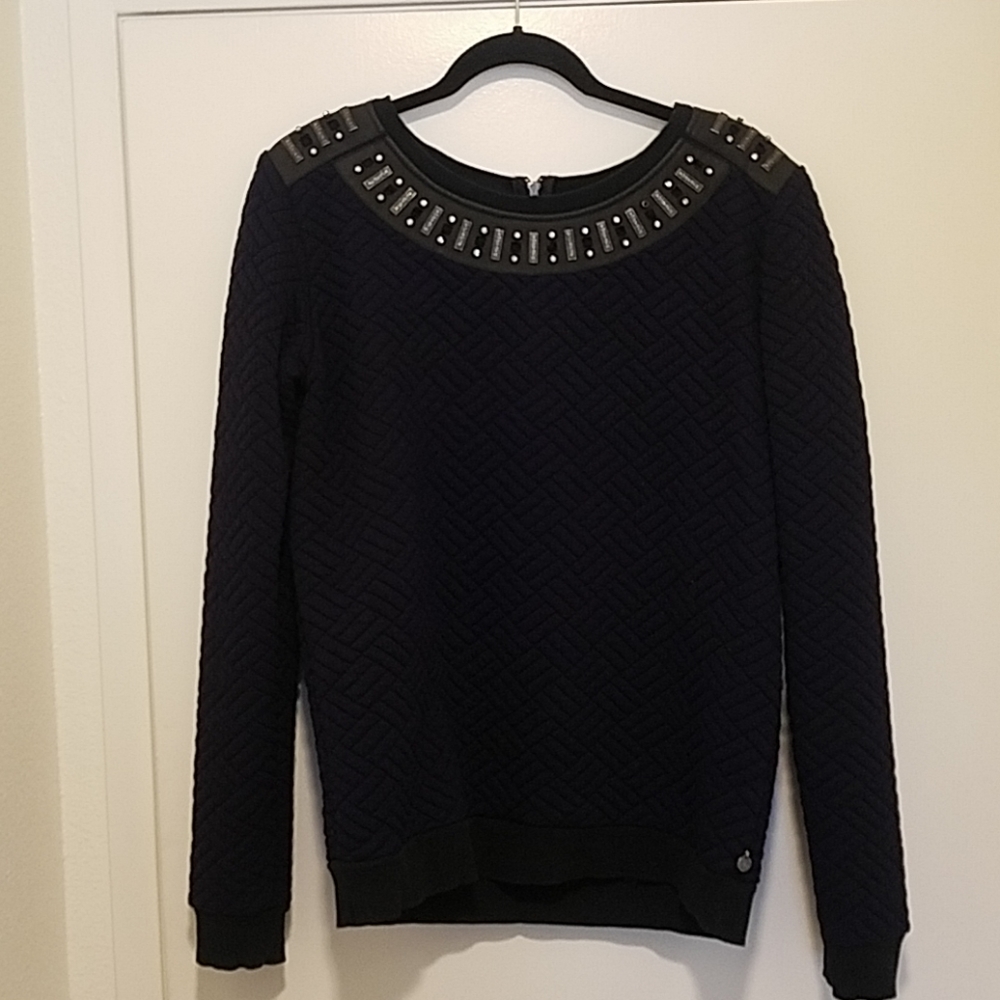 Stylish Quilted Maison Scotch Sweater!
